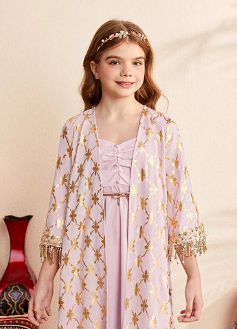 Світло-рожевий літній костюм (туніка, сарафан) SHEIN