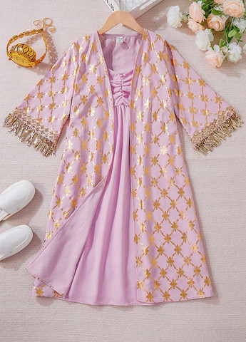 Світло-рожевий літній костюм (туніка, сарафан) SHEIN