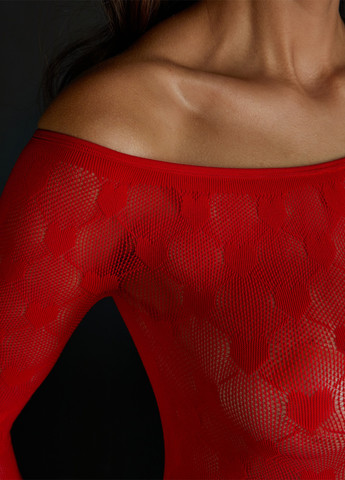 Комбінезон Hunkemoller сердечка червоний відвертий поліамід