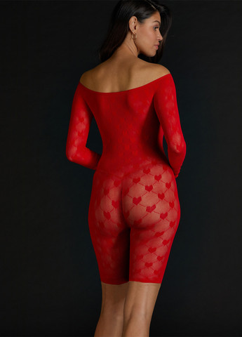 Комбінезон Hunkemoller сердечка червоний відвертий поліамід