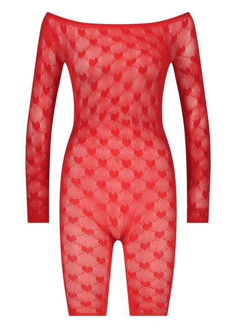 Комбінезон Hunkemoller сердечка червоний відвертий поліамід