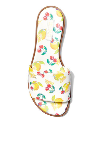 Молочные шлепанцы Michael Kors со стразами, с логотипом