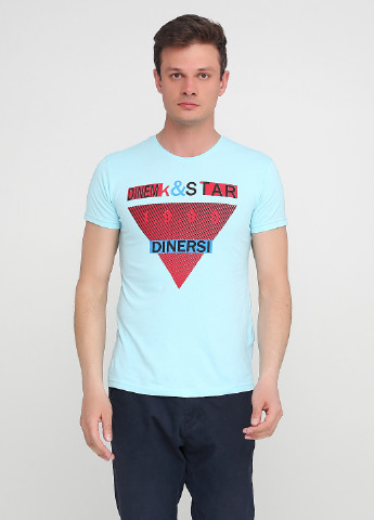 Світло-блакитна футболка Dinersi