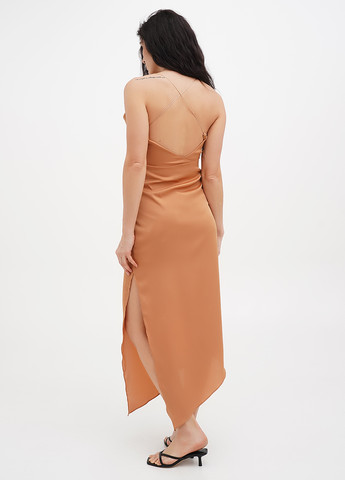 Бронзова коктейльна, святковий сукня з відкритою спиною Vicolo однотонна