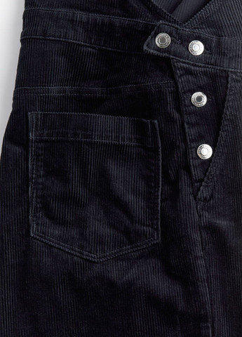 Комбінезон для вагітних H&M комбінезон-брюки однотонний чорний кежуал бавовна, вельвет