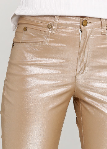 Золотистые кэжуал летние прямые брюки Angelo Marani