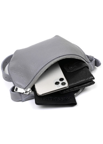 Женская кожаная бананка 23х12,5х6 см Shvigel (253491301)