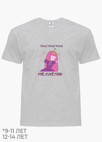 Світло-сіра демісезонна футболка дитяча принцеса бубльгум час пригод (adventure time) (9224-1576) MobiPrint