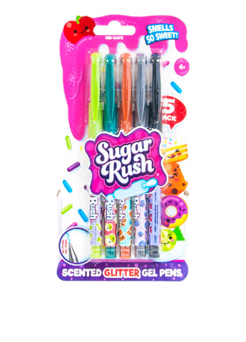 Набір ароматних гелевих ручок серії "Sugar Rush" - ЯРКИЙ БЛИСК (5 шт.) Scentos (202703014)