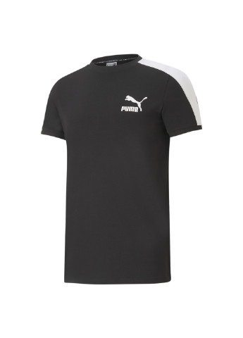 Чорна футболка iconic t7 men's tee Puma