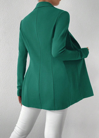 Зеленый женский жакет SHEIN однотонный - демисезонный