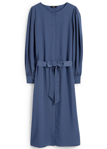 Серо-синее кэжуал платье C&A однотонное