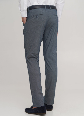Серо-синие классические демисезонные классические, зауженные брюки Trend Collection