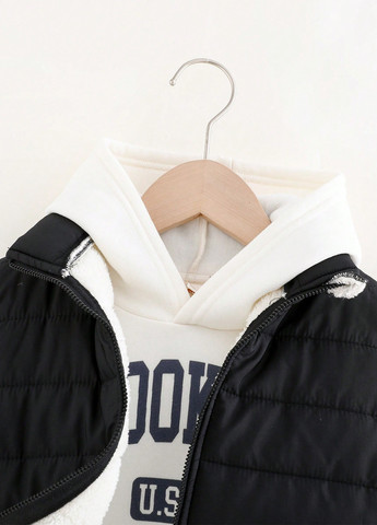 Комбінований демісезонний комплект (худи, жилет, штани) SHEIN