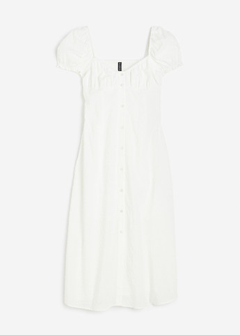 Белое кэжуал платье футляр H&M однотонное