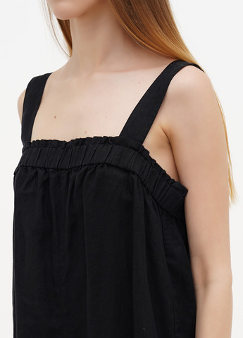 Комбінезон J.Crew комбінезон-шорти однотонний чорний кежуал льон