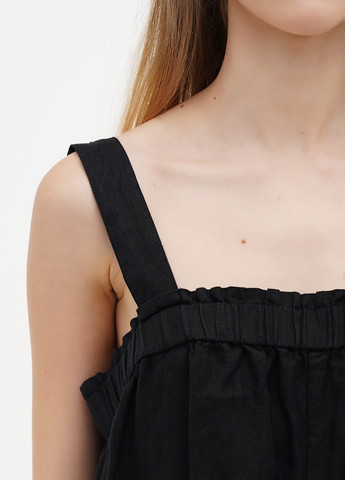 Комбінезон J.Crew комбінезон-шорти однотонний чорний кежуал льон