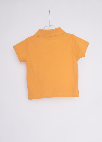 Оранжевая детская футболка-поло для мальчика Marasil однотонная