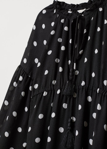 Черное кэжуал платье для беременных клеш H&M в горошек