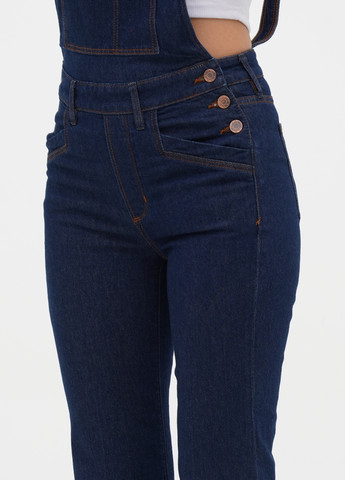 Комбінезон S.Oliver комбінезон-брюки однотонний темно-синій джинсовий бавовна