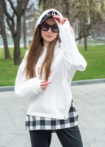 Худи oversize жіноче біле "SPIDER" InRed (255925480)