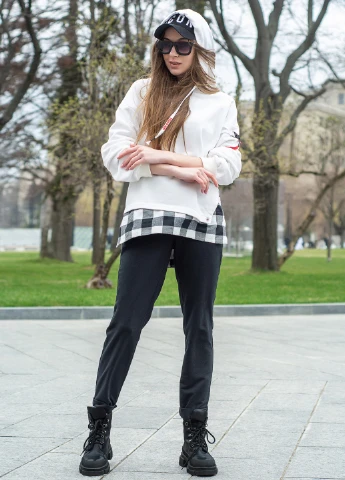 Худи oversize жіноче біле "SPIDER" InRed (255925480)