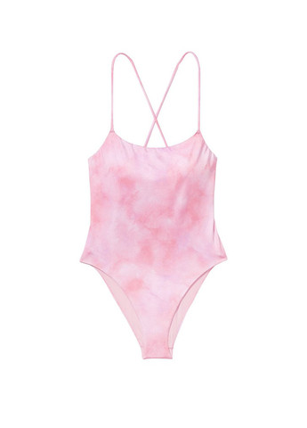 Светло-розовый летний купальник слитный, майо Victoria's Secret