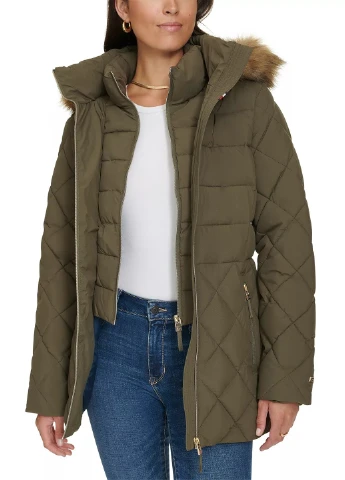 Оливкова (хакі) демісезонна куртка Tommy Hilfiger