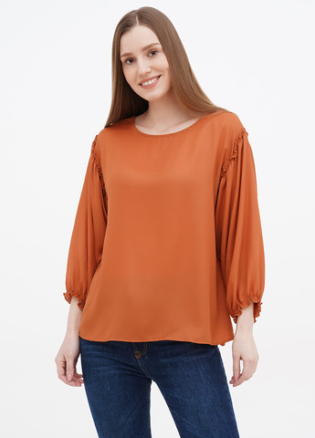 Светло-коричневая демисезонная блуза Oltre