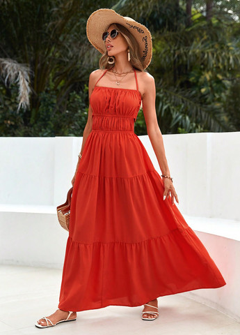 Летний женский сарафан SHEIN однотонный