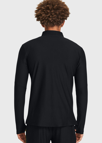 Черный демисезонный спортивный лонгслив Under Armour с логотипом