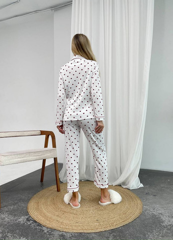 Белая всесезон пижама (рубашка, брюки) рубашка + брюки NOVA VEGA