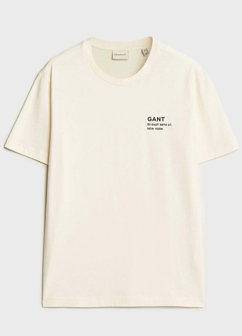 Молочная футболка Gant