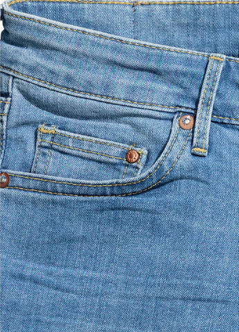 Шорты H&M однотонные голубые джинсовые