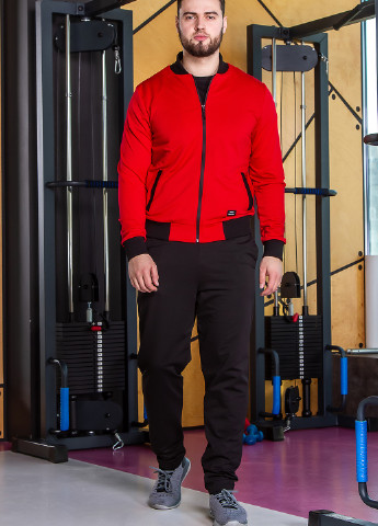 Красный демисезонный костюм (толстовка, брюки) брючный Demma