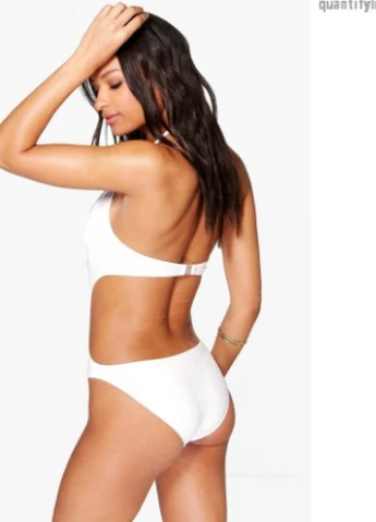 Белый летний цельный купальник Boohoo