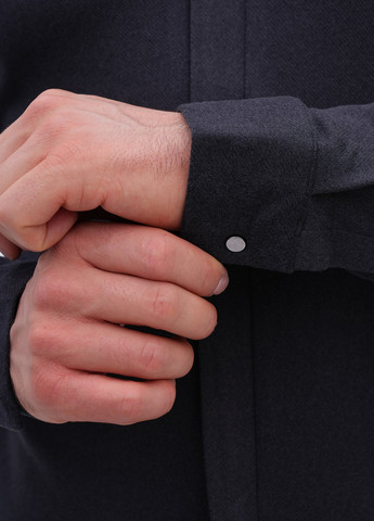 Темно-серая классическая, кэжуал рубашка однотонная Trend Collection