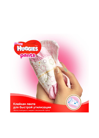 Подгузники-трусики Pants для девочек 6 (15-25 кг), Mega Pack, (36 шт.) Huggies (130948301)