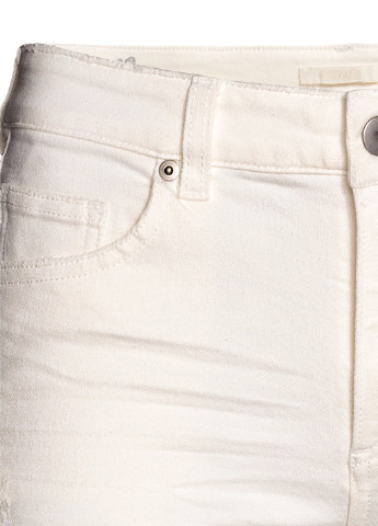 Молочные демисезонные укороченные, скинни джинсы H&M