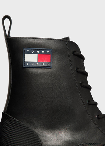 Черные осенние ботинки берцы Tommy Jeans