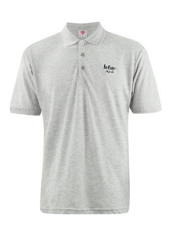 Светло-серая футболка-поло для мужчин Lee Cooper с логотипом
