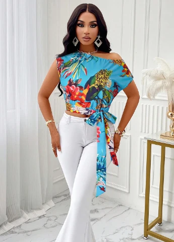 Голубая блуза SHEIN