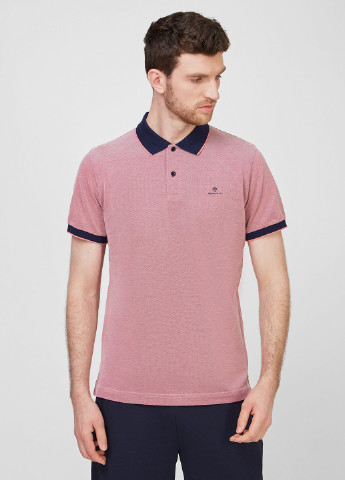 Розовая футболка-поло для мужчин Gant однотонная