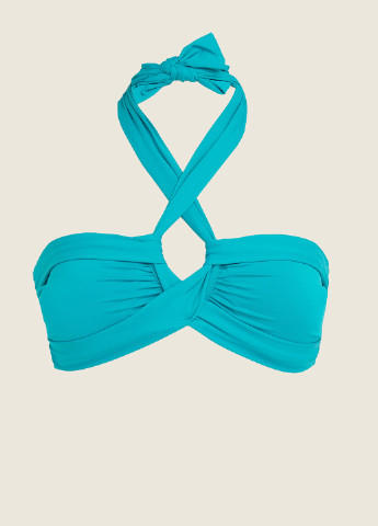 Купальный лиф Women'secret однотонный тёмно-голубой пляжный полиэстер