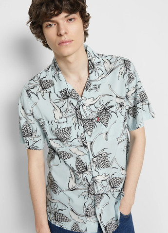 Голубой кэжуал рубашка с рисунком Levi's