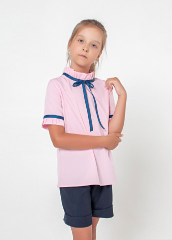 Розовая однотонная блузка ViDa летняя