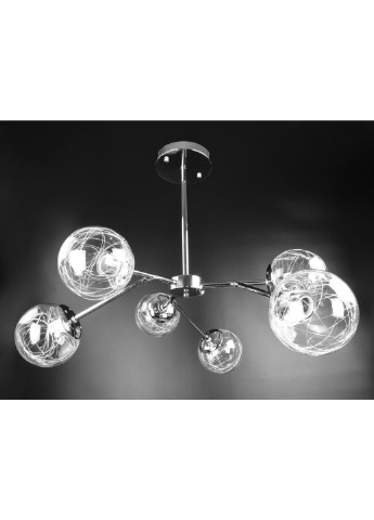 Люстра стельова на 6 лампочок 8122/6-ch Хром 35х66х66 див. Sunnysky (253629481)