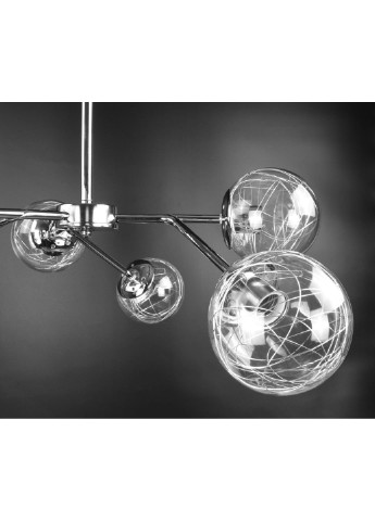 Люстра стельова на 6 лампочок 8122/6-ch Хром 35х66х66 див. Sunnysky (253629481)