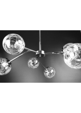 Люстра стельова на 6 лампочок 8122/6-ch Хром 35х66х66 див. Sunnysky (253629481)