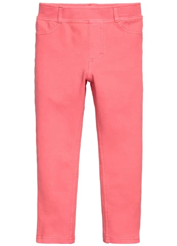 Розовые демисезонные джеггинсы H&M